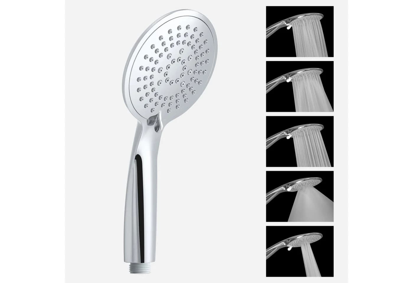 Euroshowers Duschset mit Duschstange 75 cm ohne Bohren chrom
