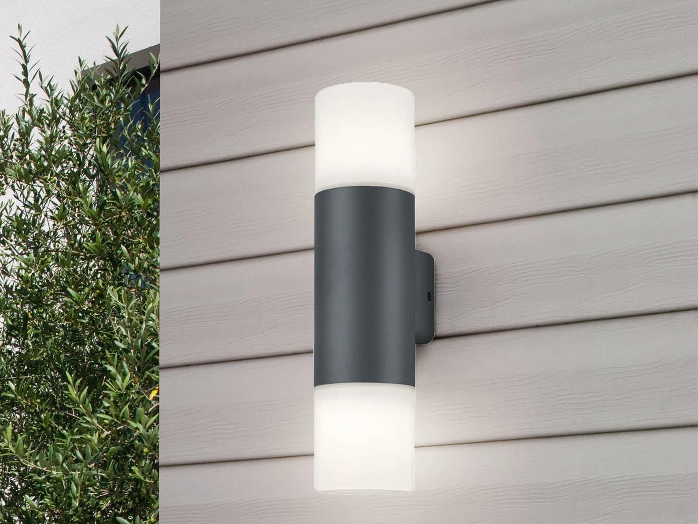 TRIO Leuchten LED Außen-Wandleuchte Anthrazit Up Down Fassadenlampe