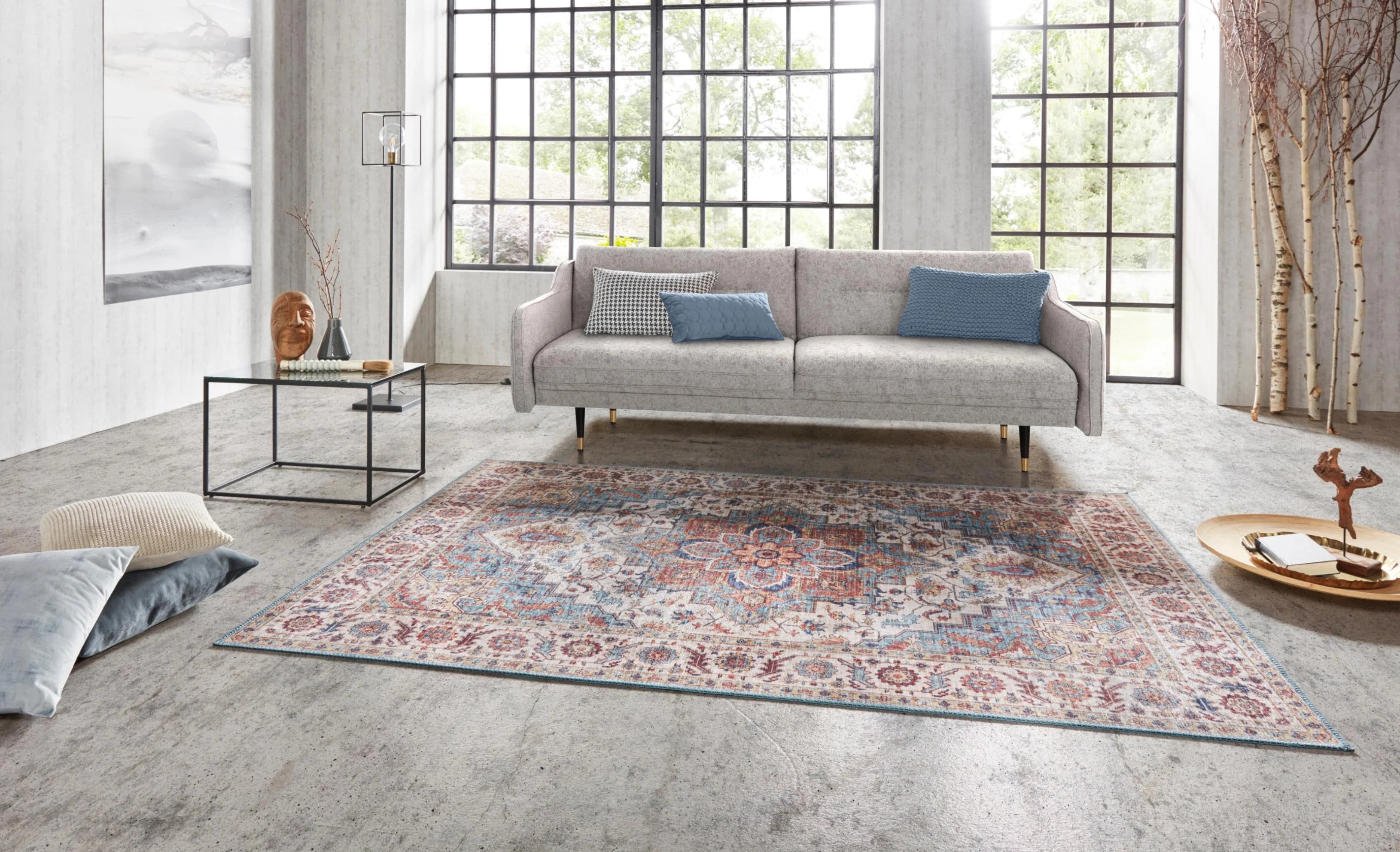 Hanse Home Teppich Anthea Cyan Orientalisch