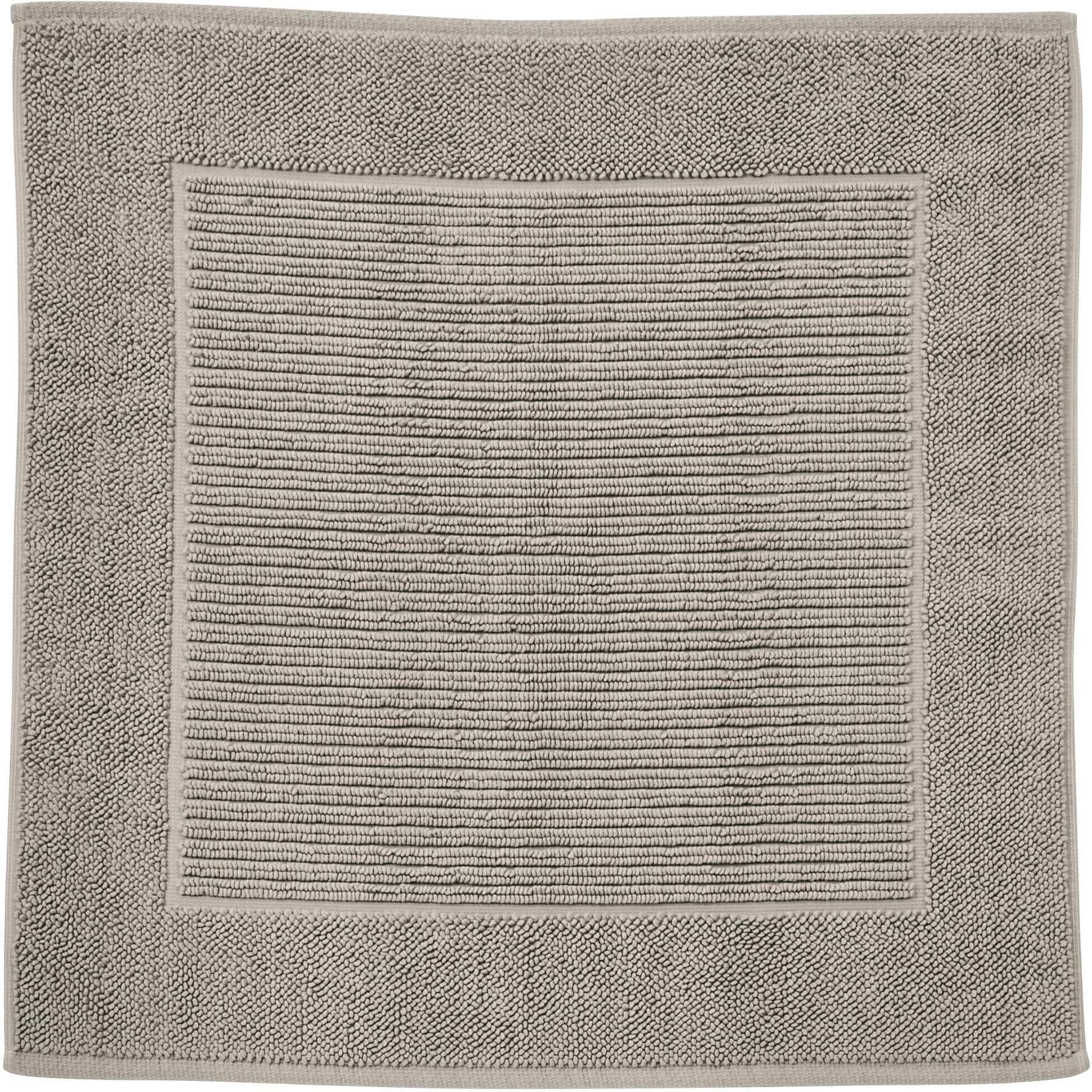 DONE. Badematte Damian Taupe Hoch-Tief Effekt Baumwolle