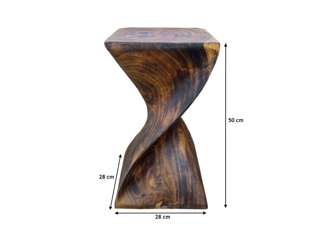 FaHome Blumenhocker Holzhocker - Edler Beistelltisch Holz