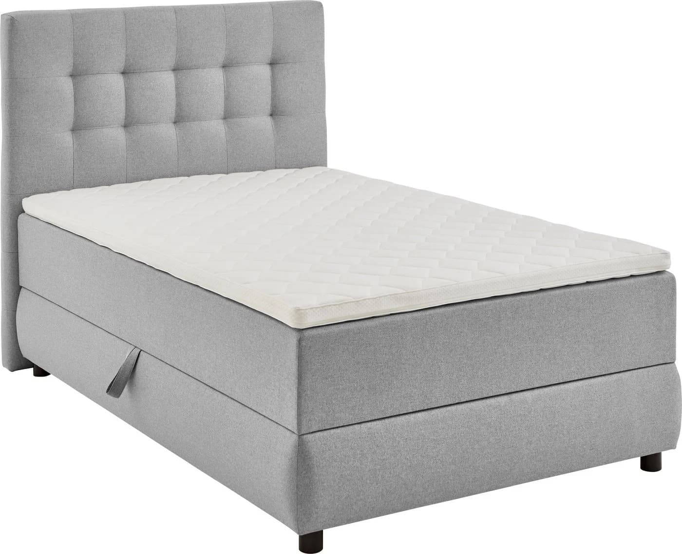 Boxbett LILO Grau mit Bettkasten und Topper ATLANTIC HOME COLLECTION