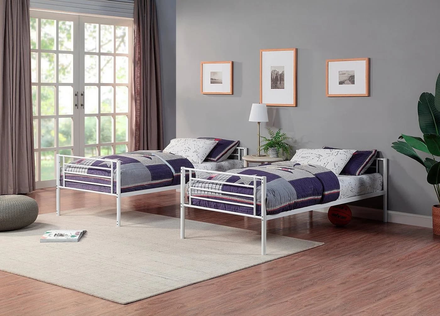 ATLANTIC HOME COLLECTION Etagenbett Adam Weiß Umbaufähig