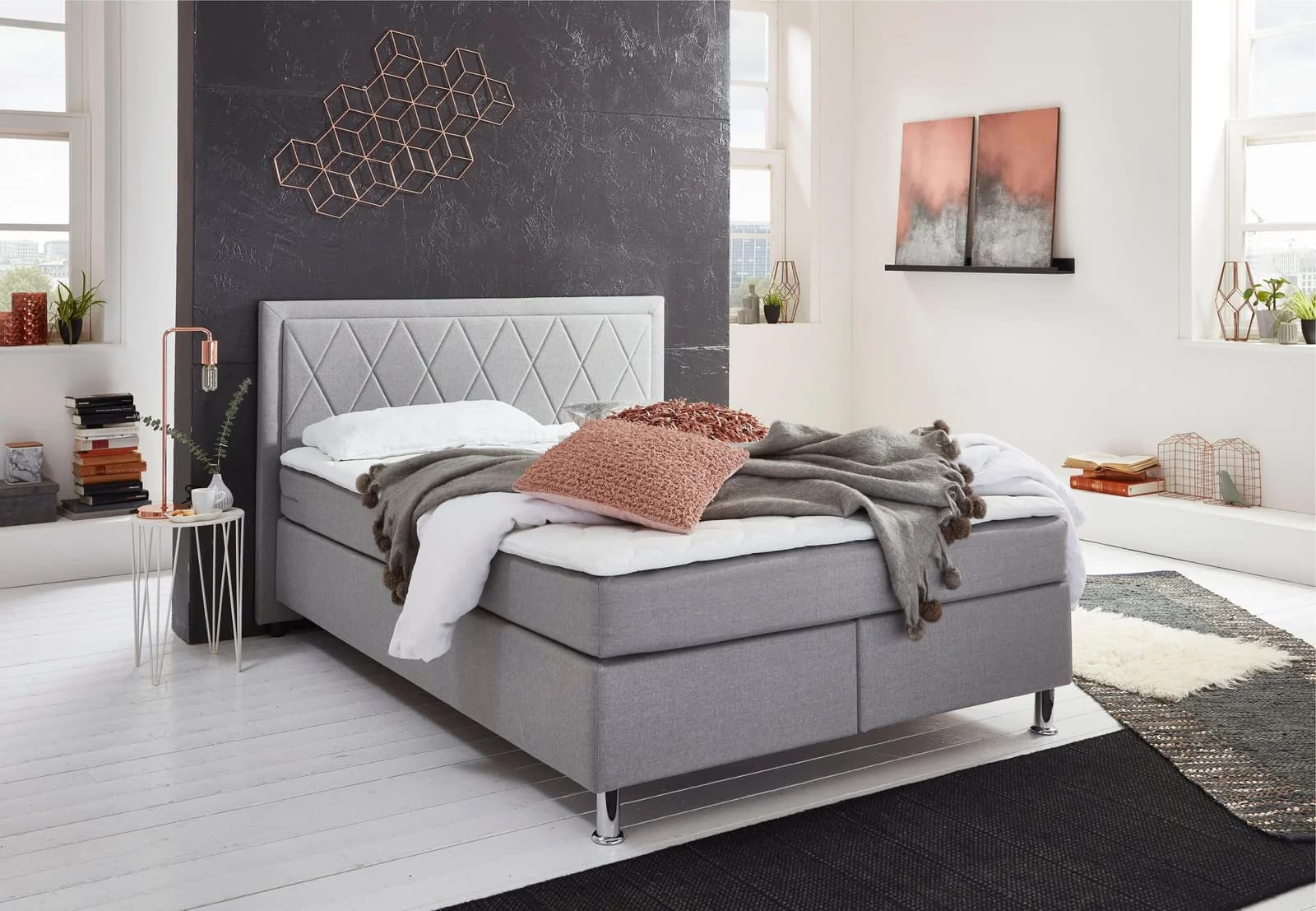 ATLANTIC HOME COLLECTION Boxbett Helen mit Bettkasten und Matratzen