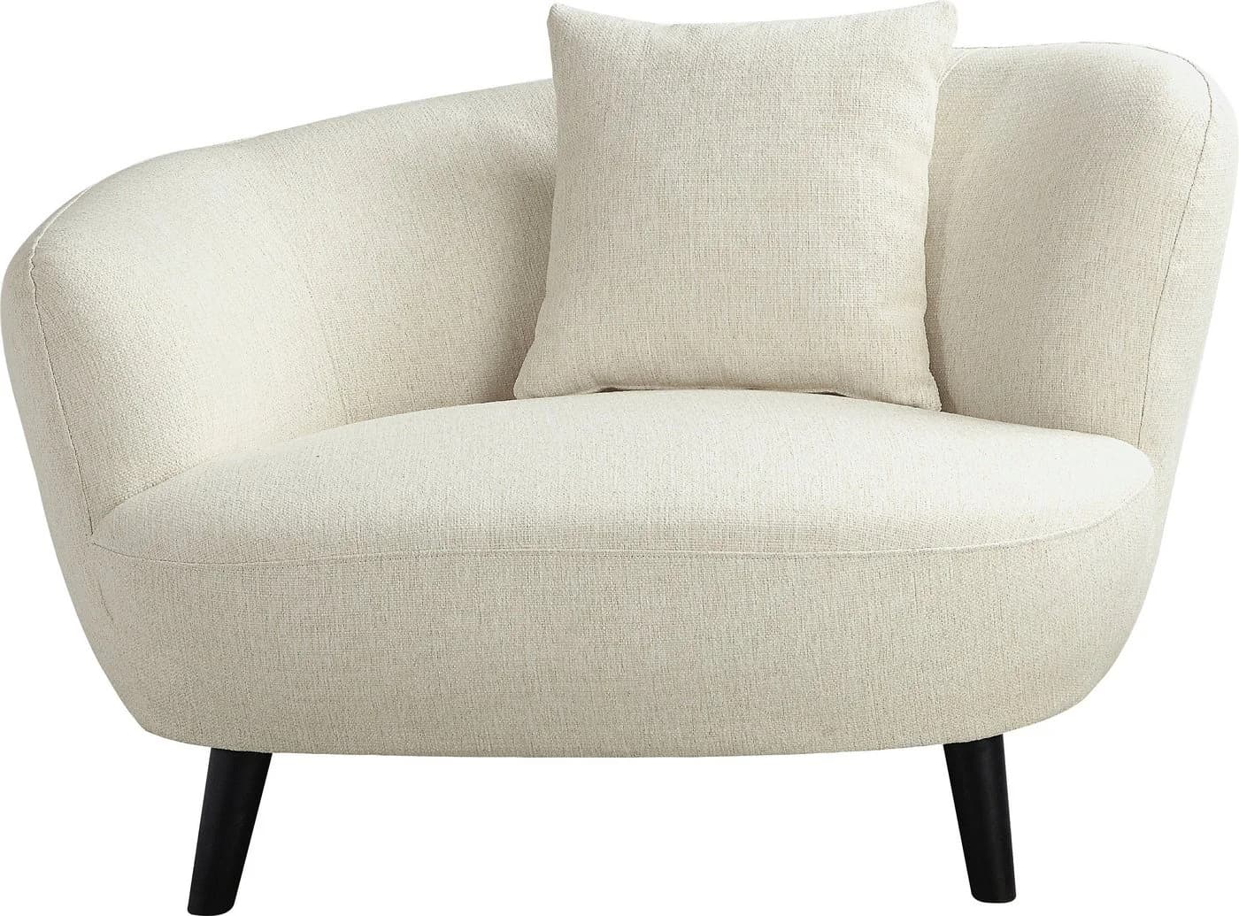 ATLANTIC HOME COLLECTION Loungesessel Olivia Nierenform Beige mit Kissen