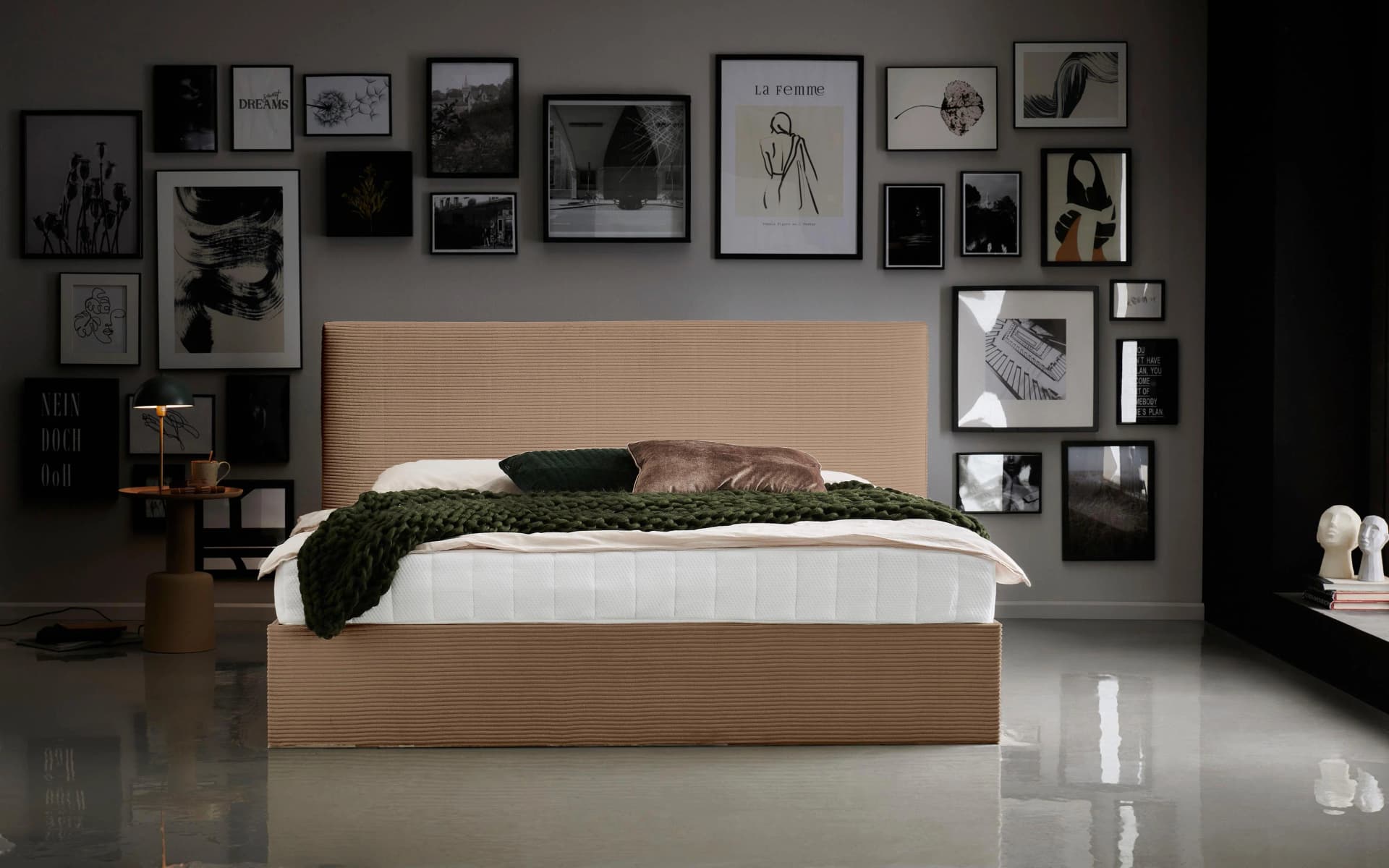 ATLANTIC HOME COLLECTION Bettgestell Melody Caramel mit Bettkasten