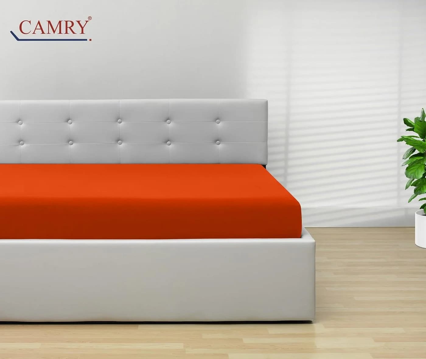 Camry Spannbettlaken CLASSIC Jersey Baumwolle Orange