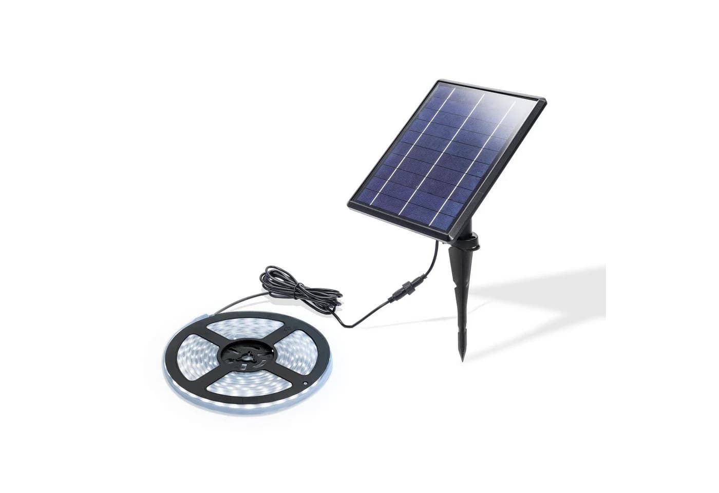 esotec Solar LED-Streifen 5m 300 LEDs kaltweiß mit Klebeband