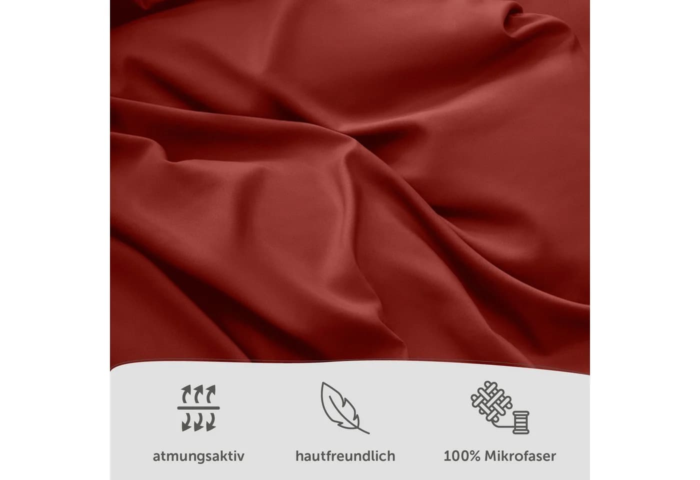 Blumtal Bettwäsche Aurora Rot Mikrofaser pflegeleicht & faltenfrei