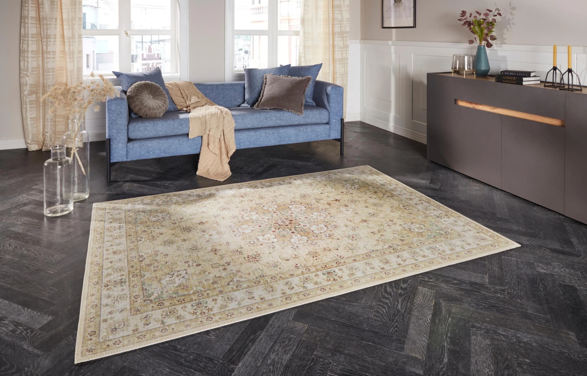 ELLE DECORATION Teppich Nain Gold Orientalisch 160x230 cm