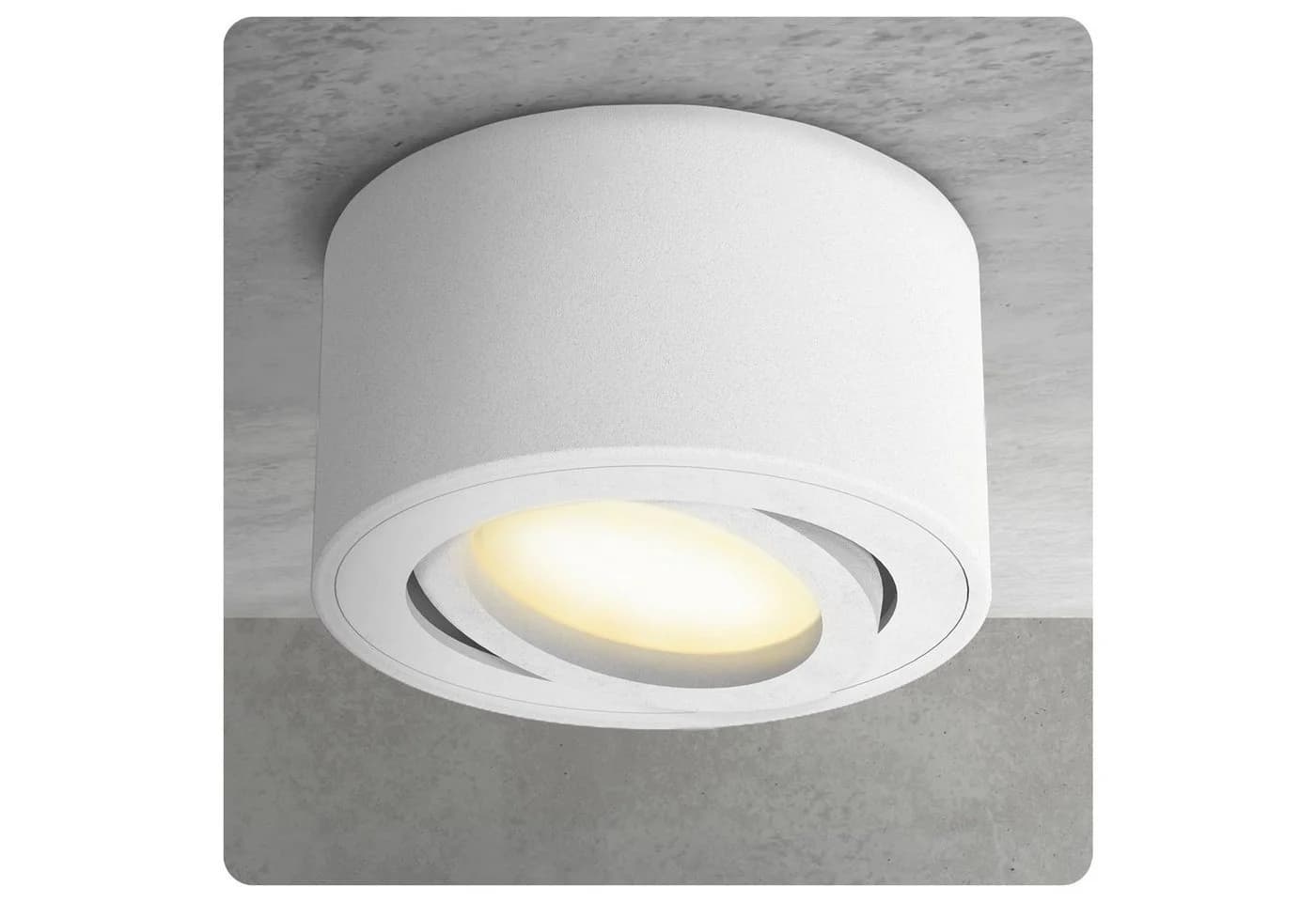 SSC-LUXon LED Aufbaustrahler CELI-1WM Weiß 6W Dimmbar Schwenkbar