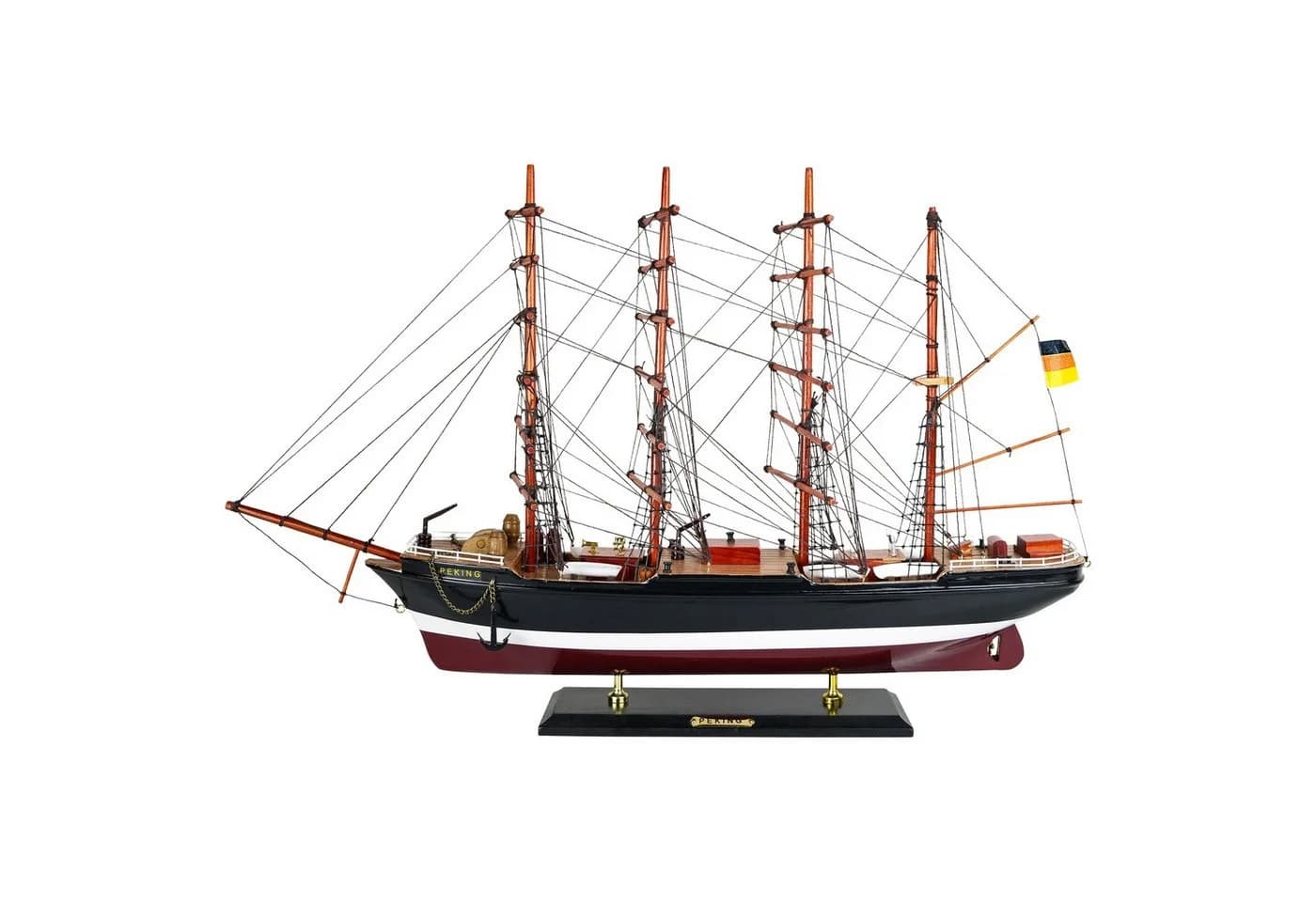 Aubaho Dekoobjekt Segelschiff Peking Museumsschiff Modellschiff Holz