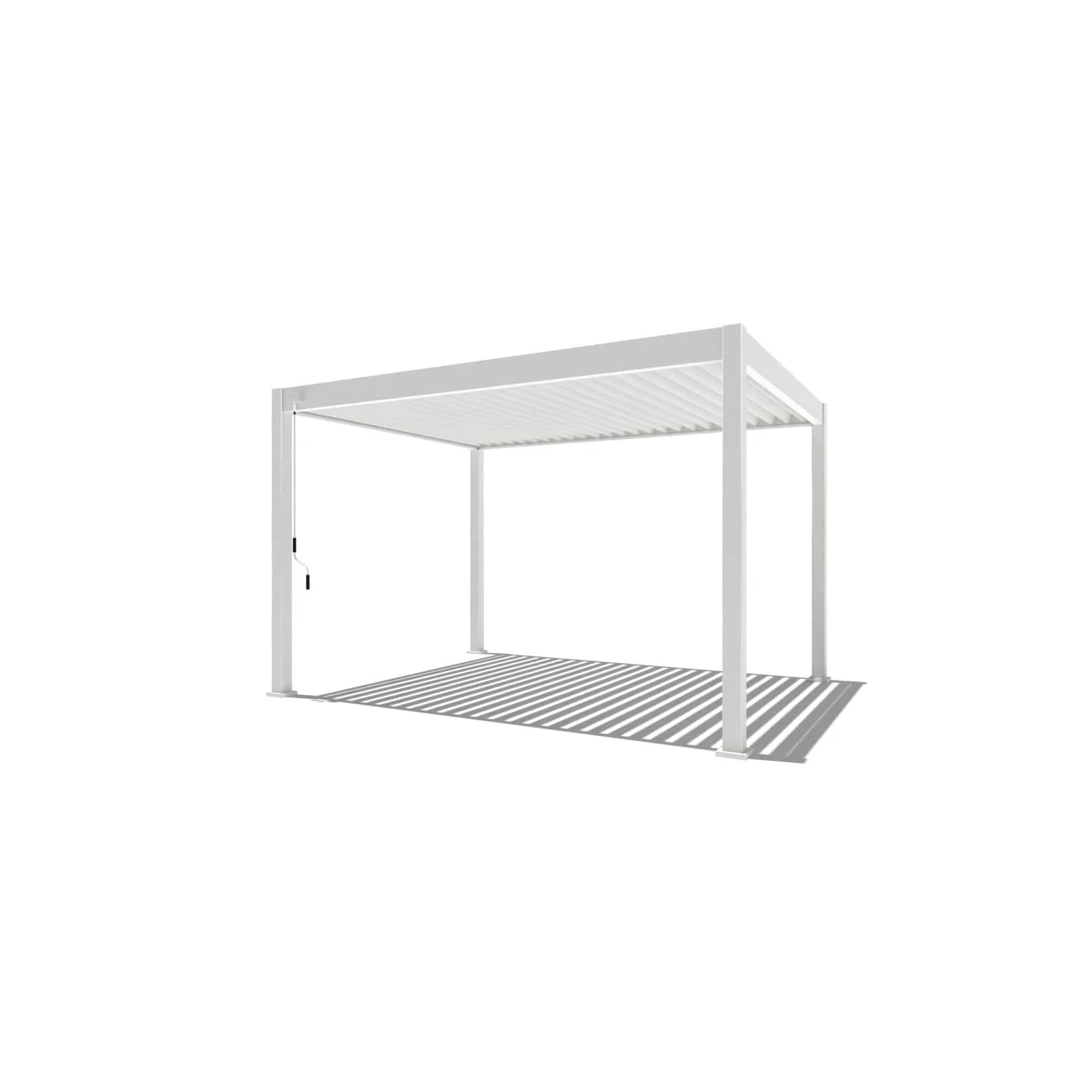 PergoLine Superior Pergola 3x4m Weiß Vollaluminium