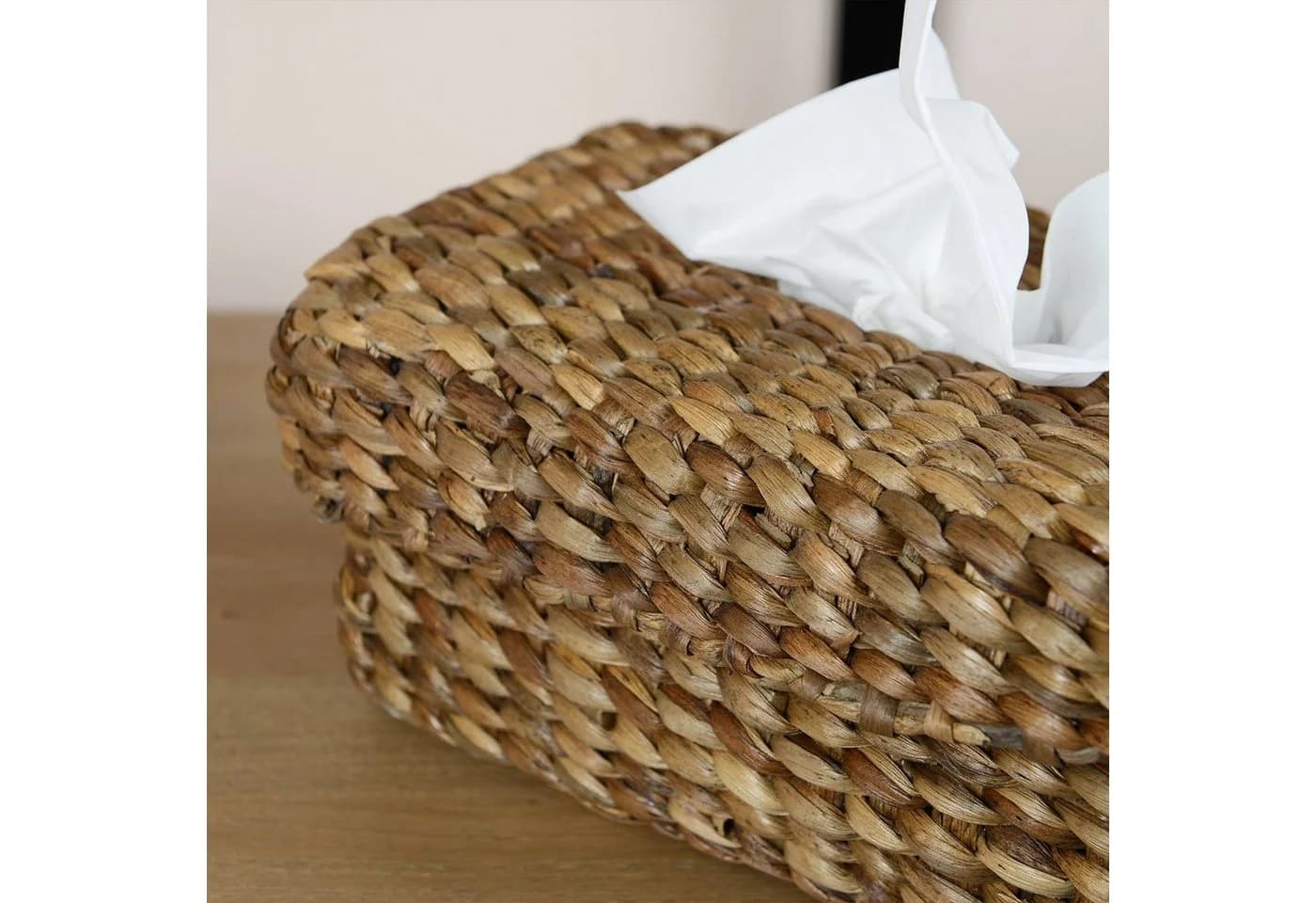 wohnfreuden Kosmetiktücher-Box aus Wasserhyazinthe 29 cm