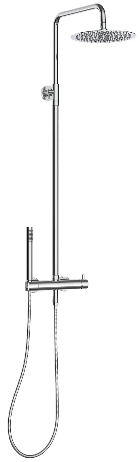 MARWELL Classico Stangenbrause-Set Regendusche silber