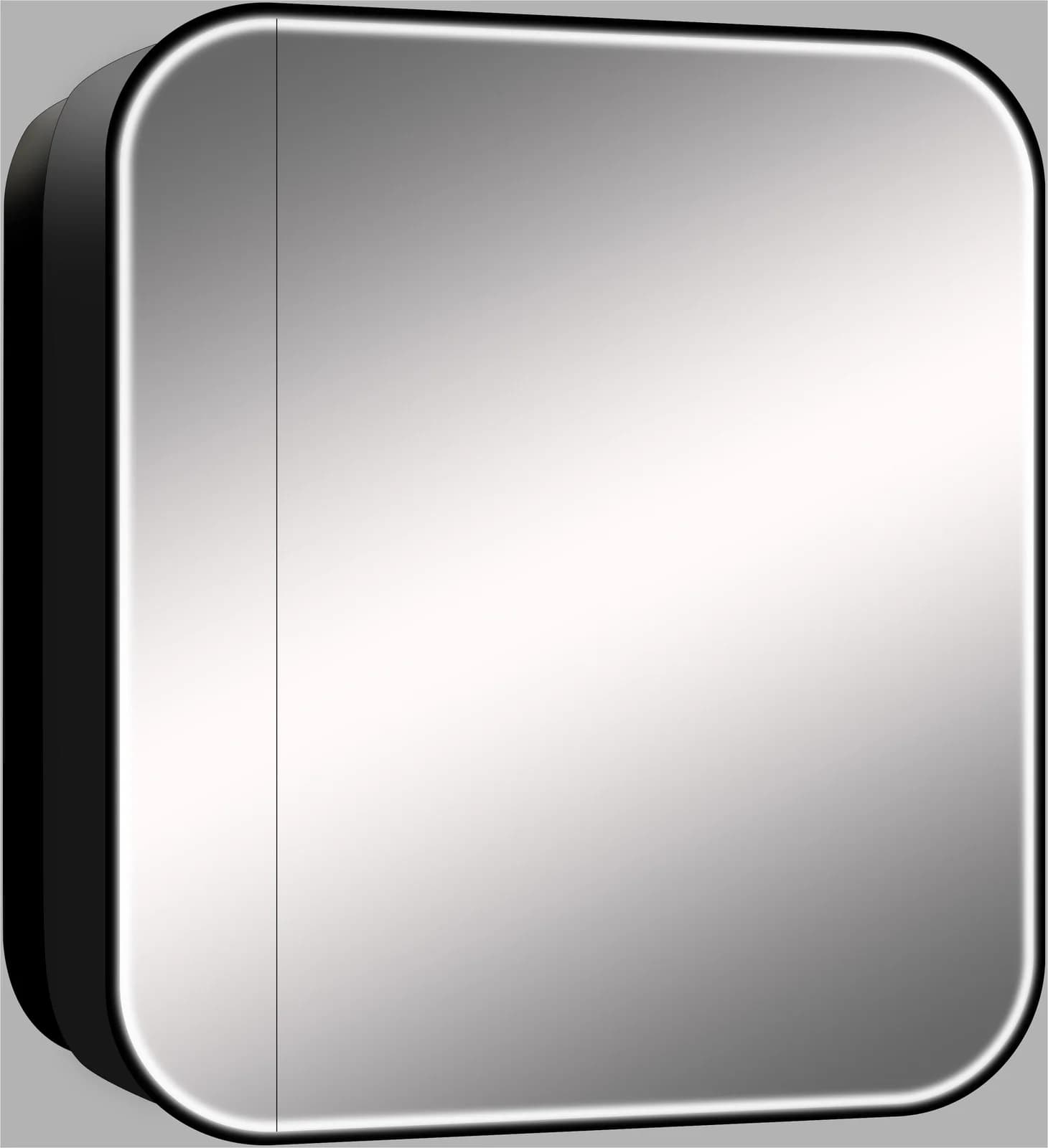 Talos Badezimmerspiegelschrank Nova Schwarz Aluminium