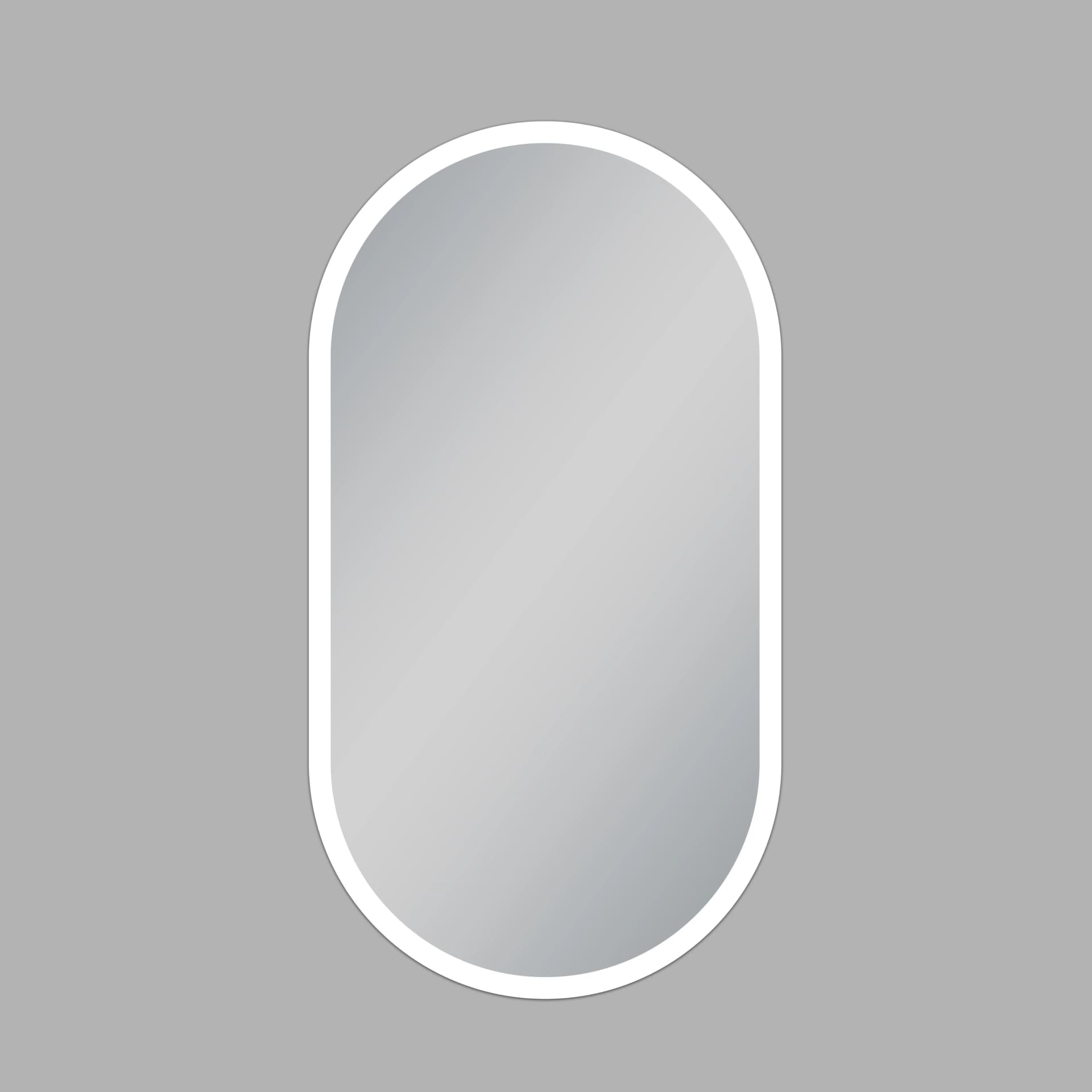 Talos Badezimmerspiegelschrank Oval Vento Schwarz mit LED