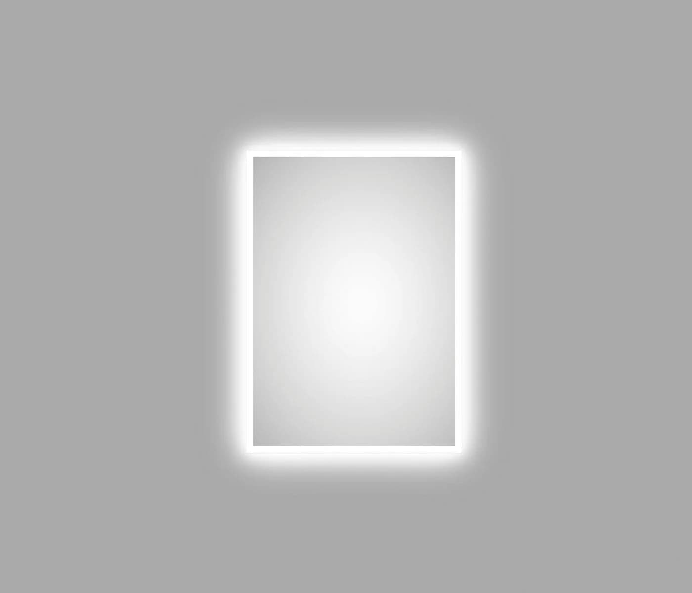 TALOS Badspiegel mit LED-Beleuchtung Weiß Glas Modern