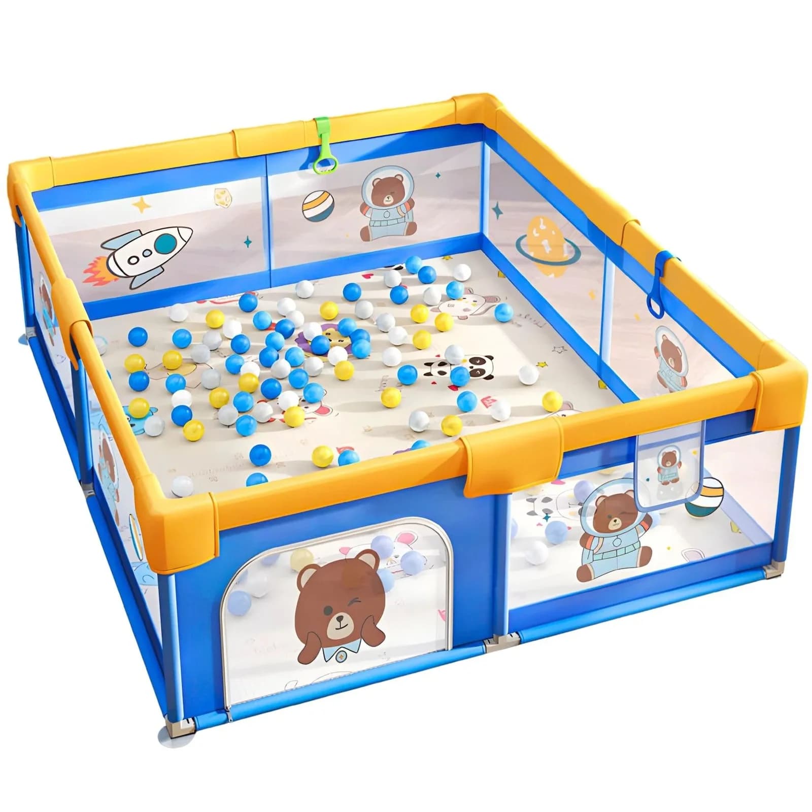 ecosa Laufgitter EO-5070 Teddybären Raumschiff Design