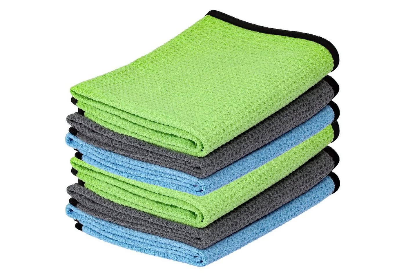 Mach1 Geschirrtuch Set 6-tlg. Mikrofaser Anthrazit Blau Grün
