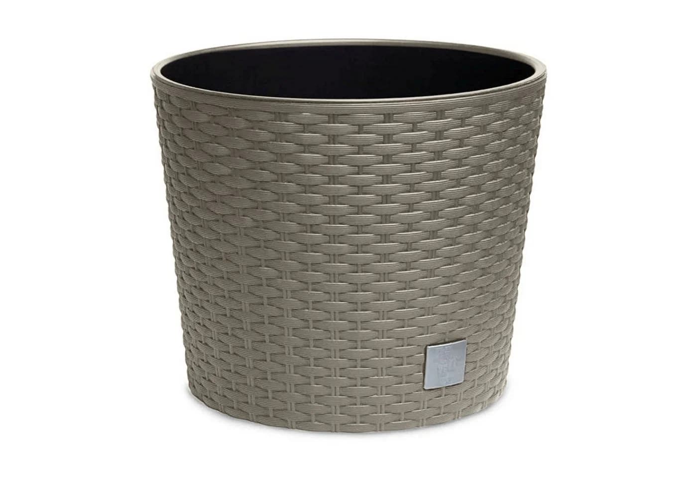 astor24 Blumentopf Rattan-Optik mit Wasserüberlauf