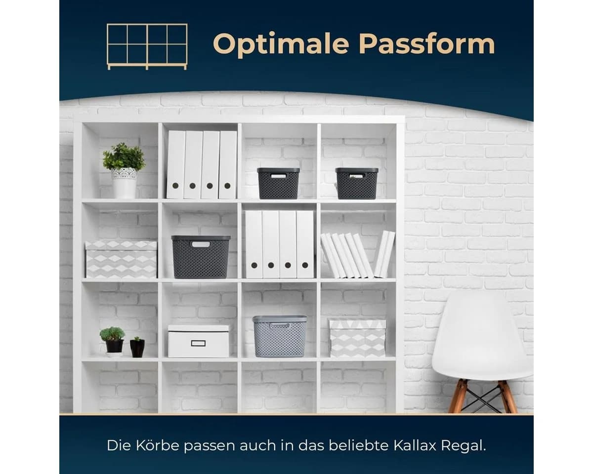 astor24 Aufbewahrungsbox 3er Set mit Deckel Aquamarin Kunststoff
