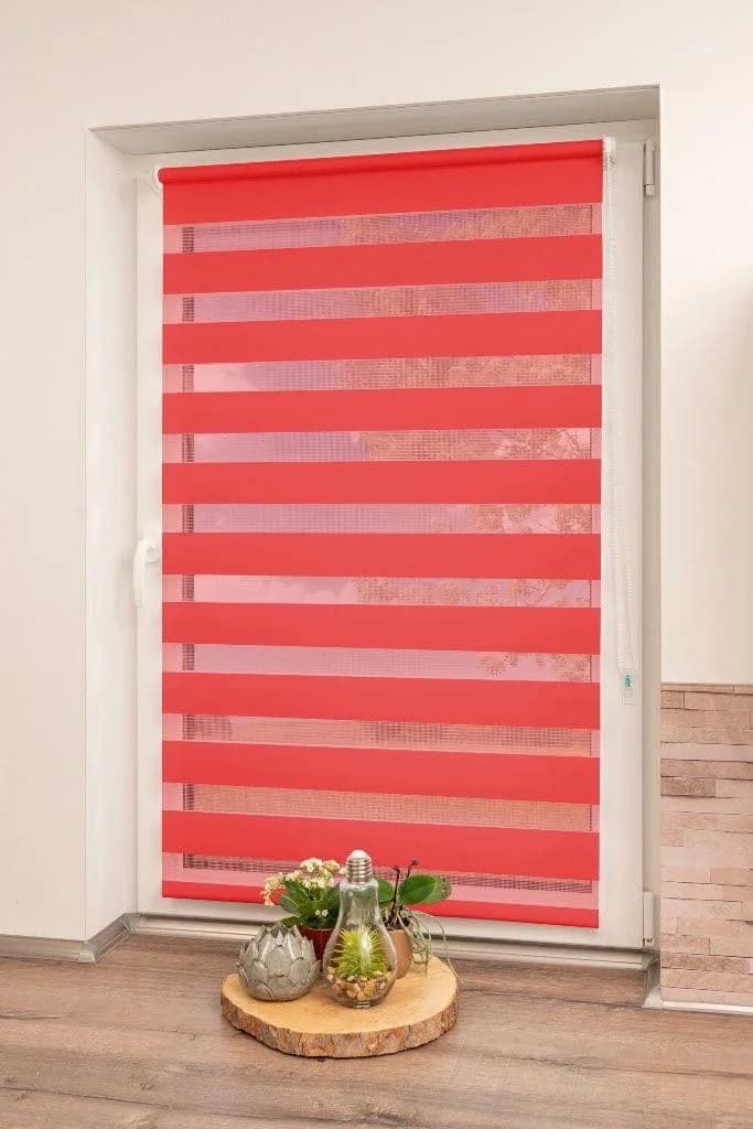 K-Home Doppelrollo Maringa Klemmfix Rot