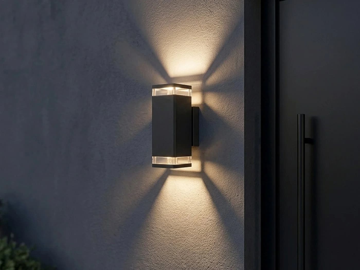 Smartwares LED Außen-Wandleuchte Schwarz Aluminium Up Down