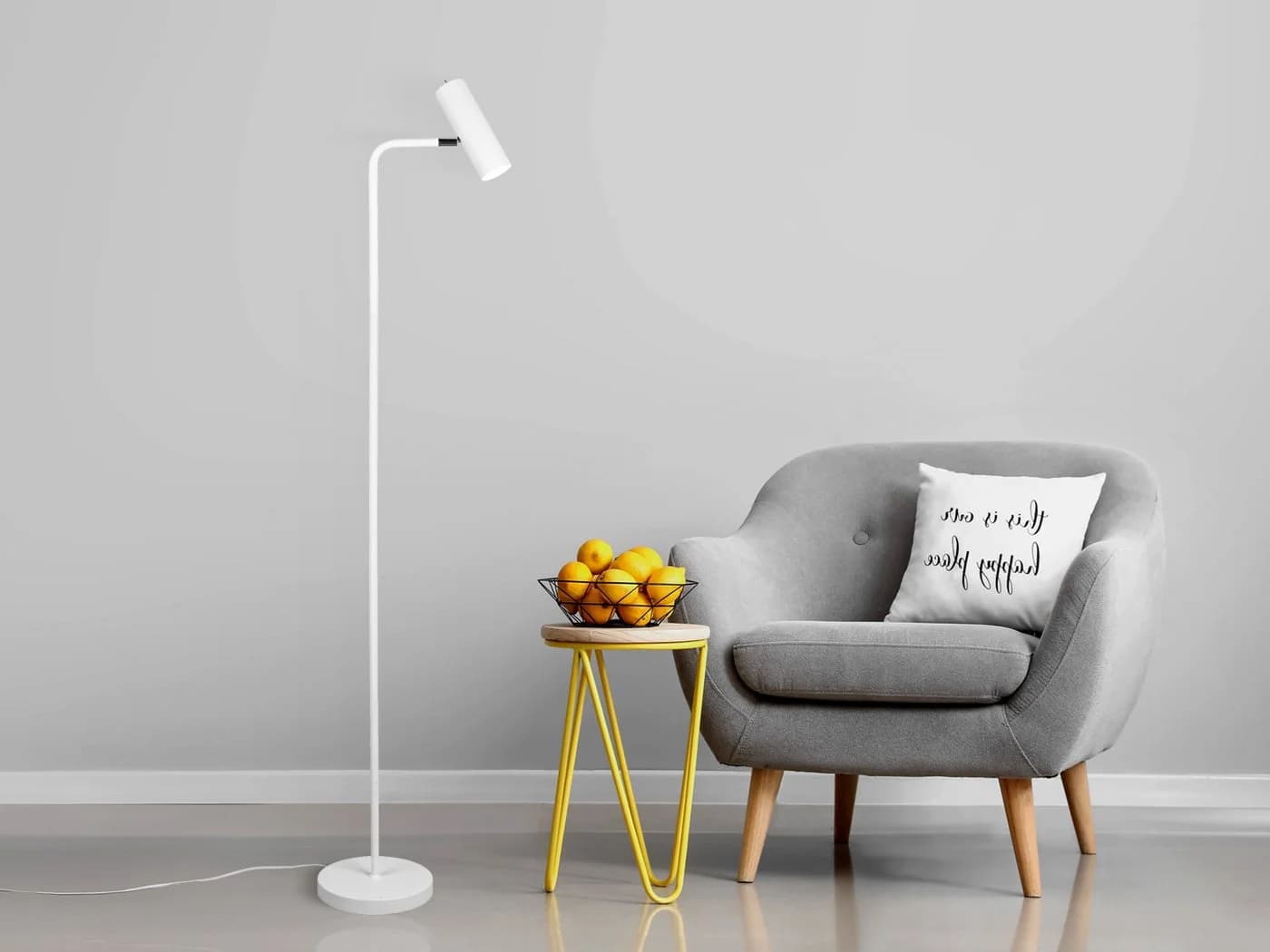 Trio Leuchten LED Stehlampe Weiß Dimmbar Schwenkbar