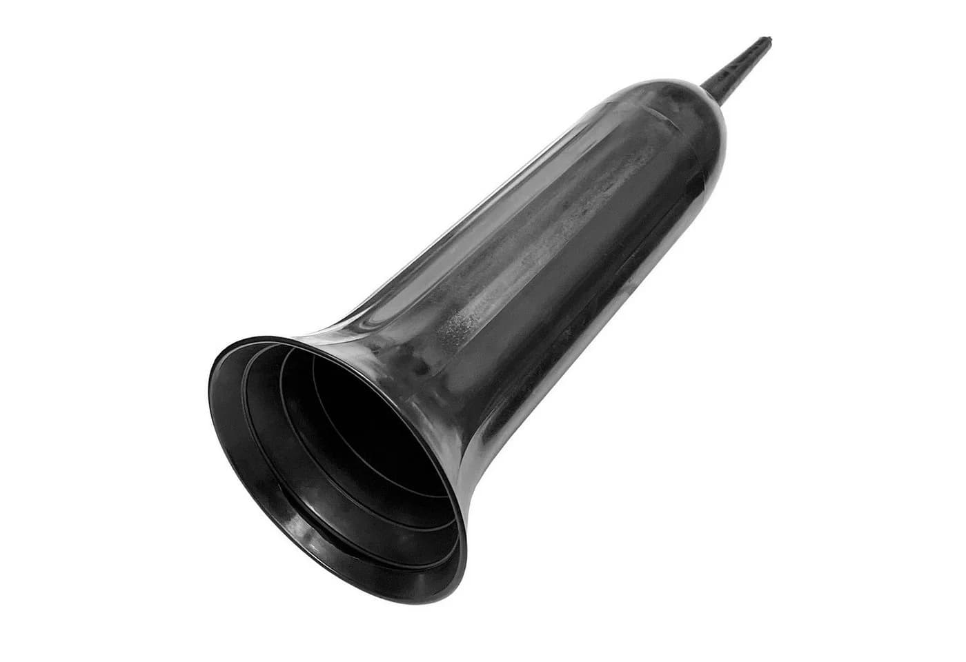 HAC24 Bodenvase Grabvase Schwarz Kunststoff mit Erdspieß 23 cm