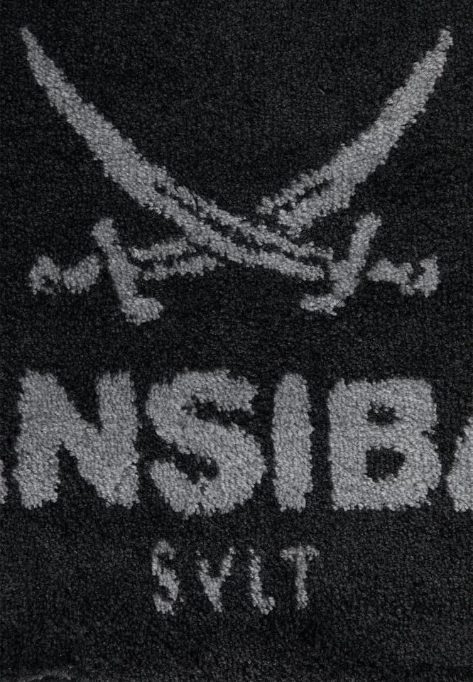 Sansibar Sylt Badematte Grau/Silber Hochflor Rutschhemmend