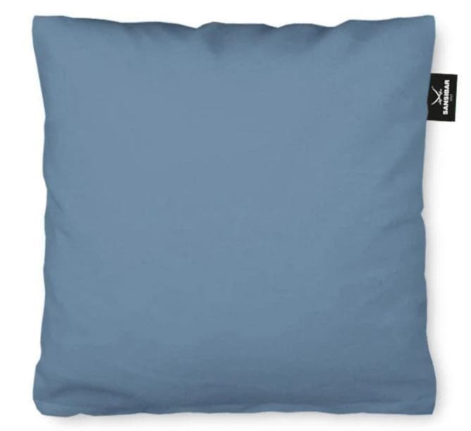 Sansibar Kissenbezug Jersey Blau mit Fähnchen