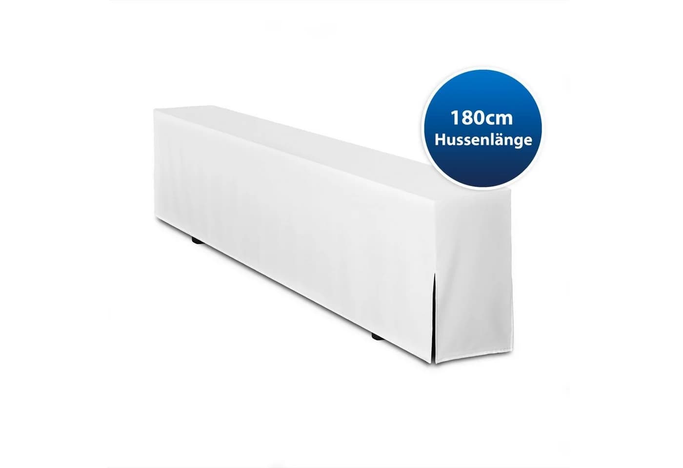 TexDeko Bierbankhusse Premium Weiß Polyester Sitzbezug