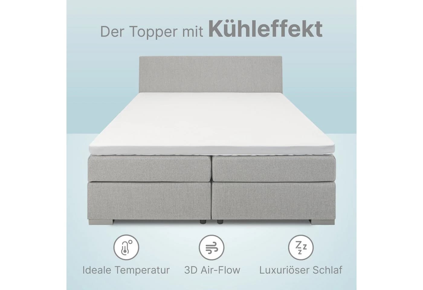 wonello Topper Premium Sommer-Wintertopper Gelschaum 9 cm