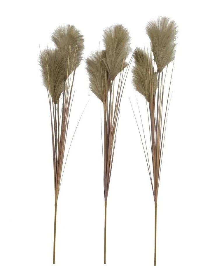 Kunstblume 3er Set Pampasgras Schlamm 95 cm 2474U