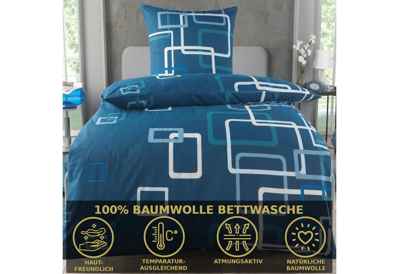 Malika Bettwäsche 135x200 Baumwolle Renforcé Rot
