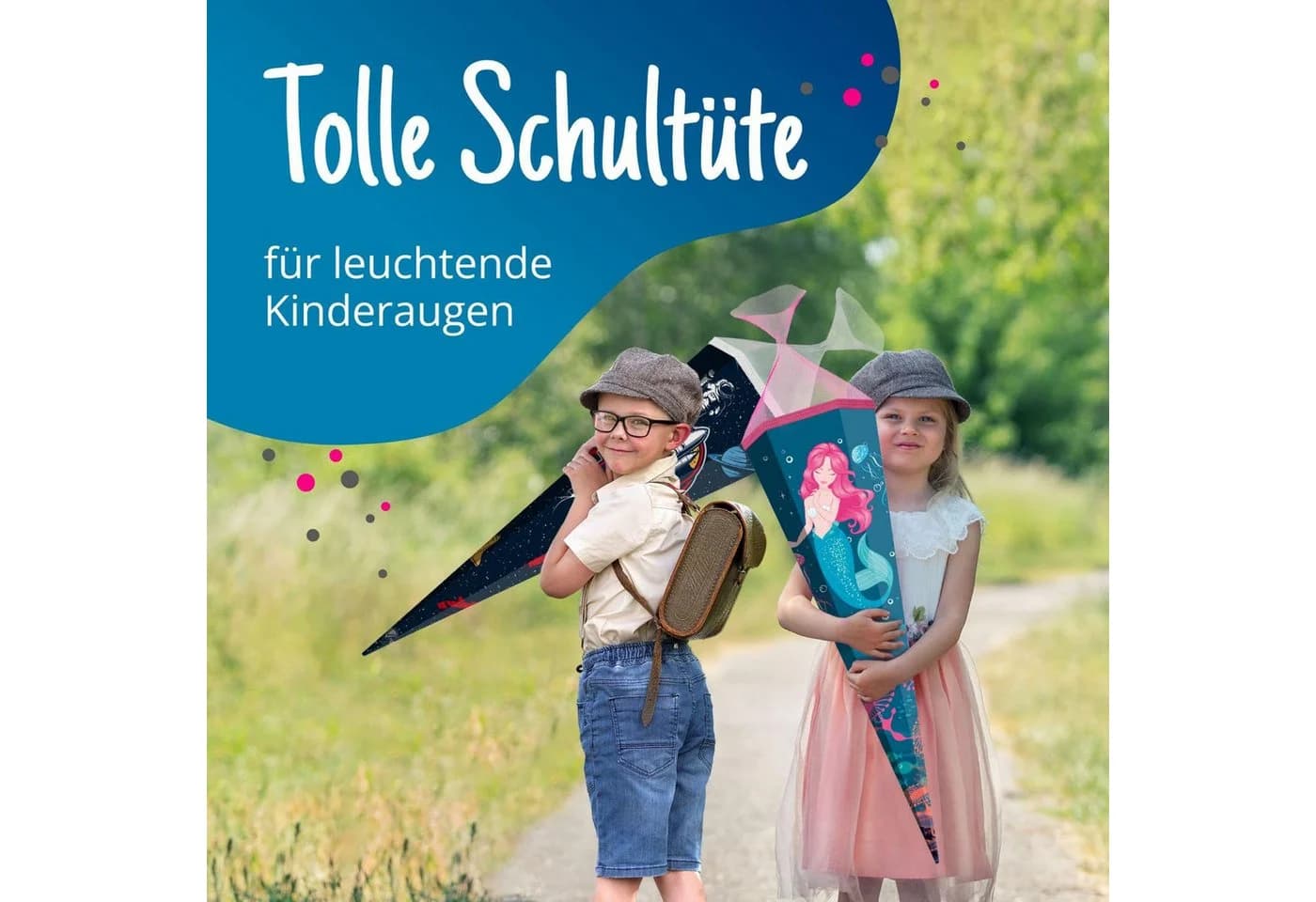 itenga Schultüte Meerjungfrau 85cm mit Tüllverschluss