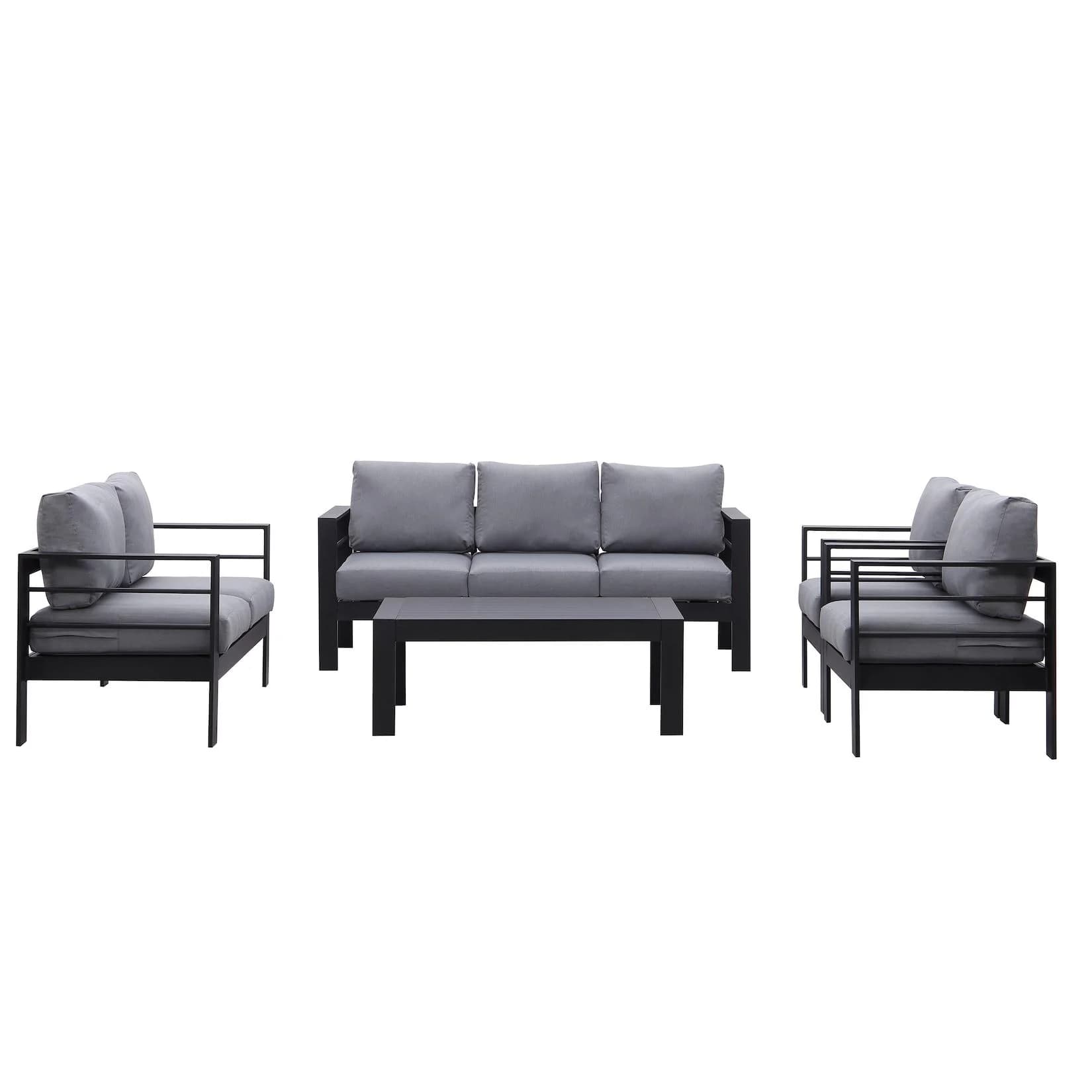 MeXo 7-Sitzer Lounge-Set Polyrattan Modern