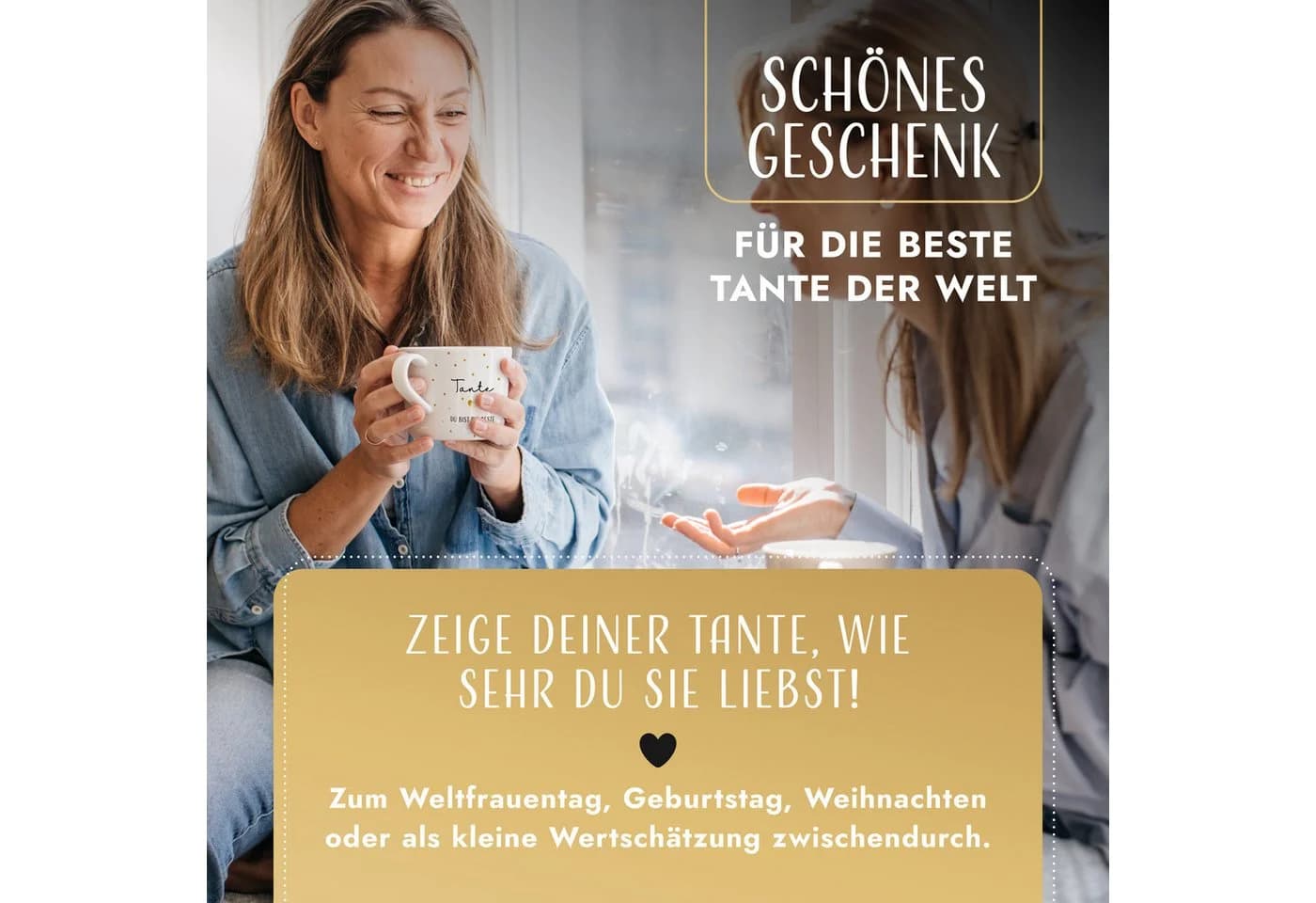 AMARI Tasse Tante Geschenk Keramik 330ml