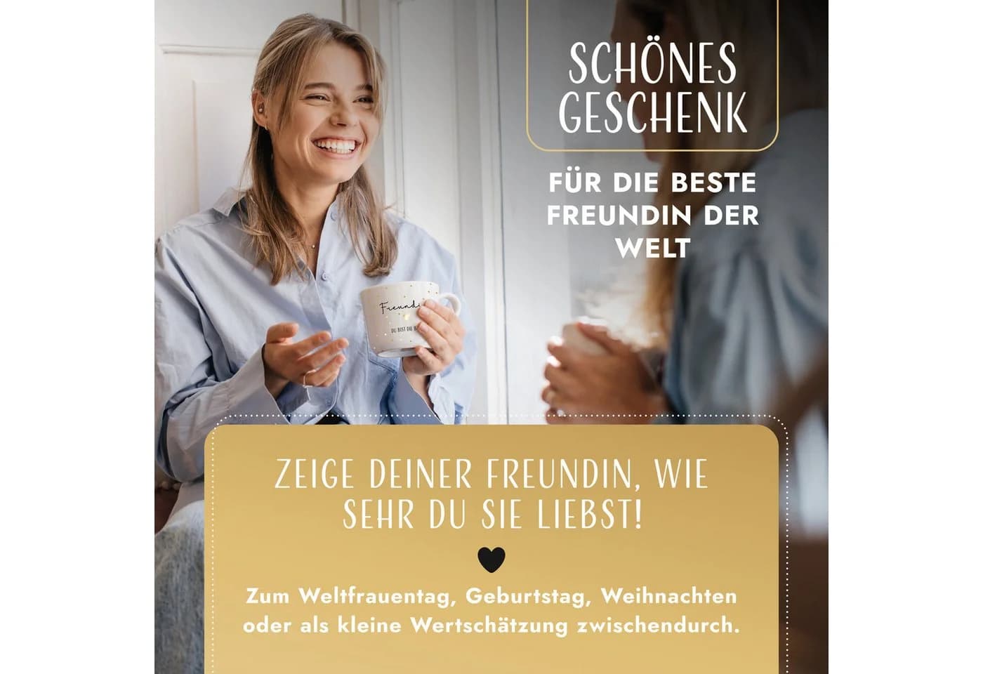 AMARI Freundin Tasse Keramik Geschenk 330ml