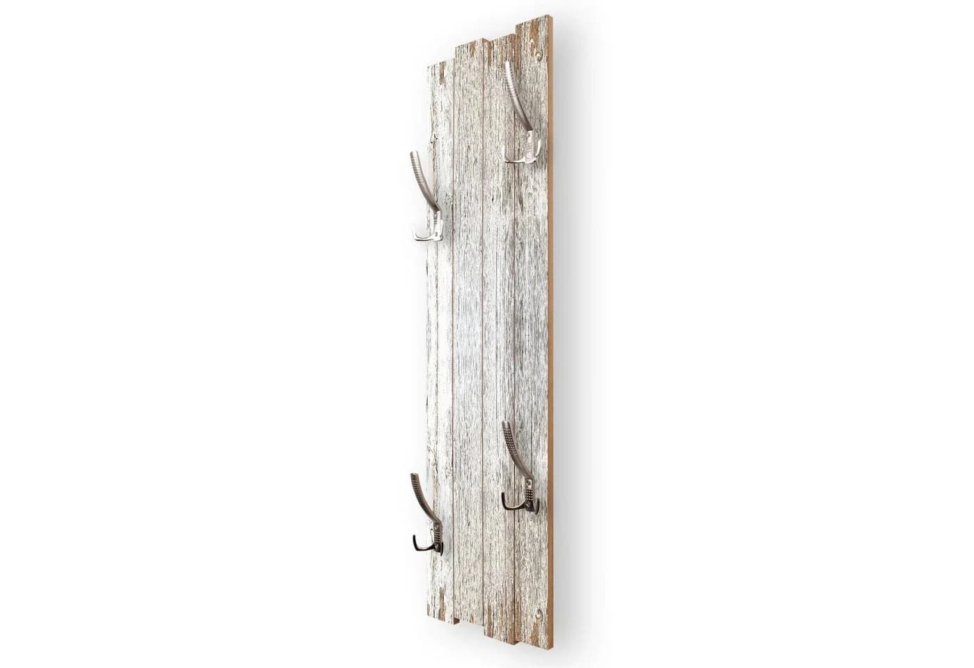 Kreative Feder Wandgarderobe Altes Holz Weiß Shabby-Chic