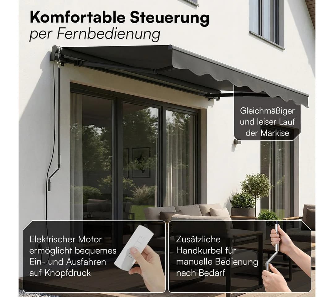 STEELSØN Gelenkarmmarkise Kestria mit LED und Fernbedienung