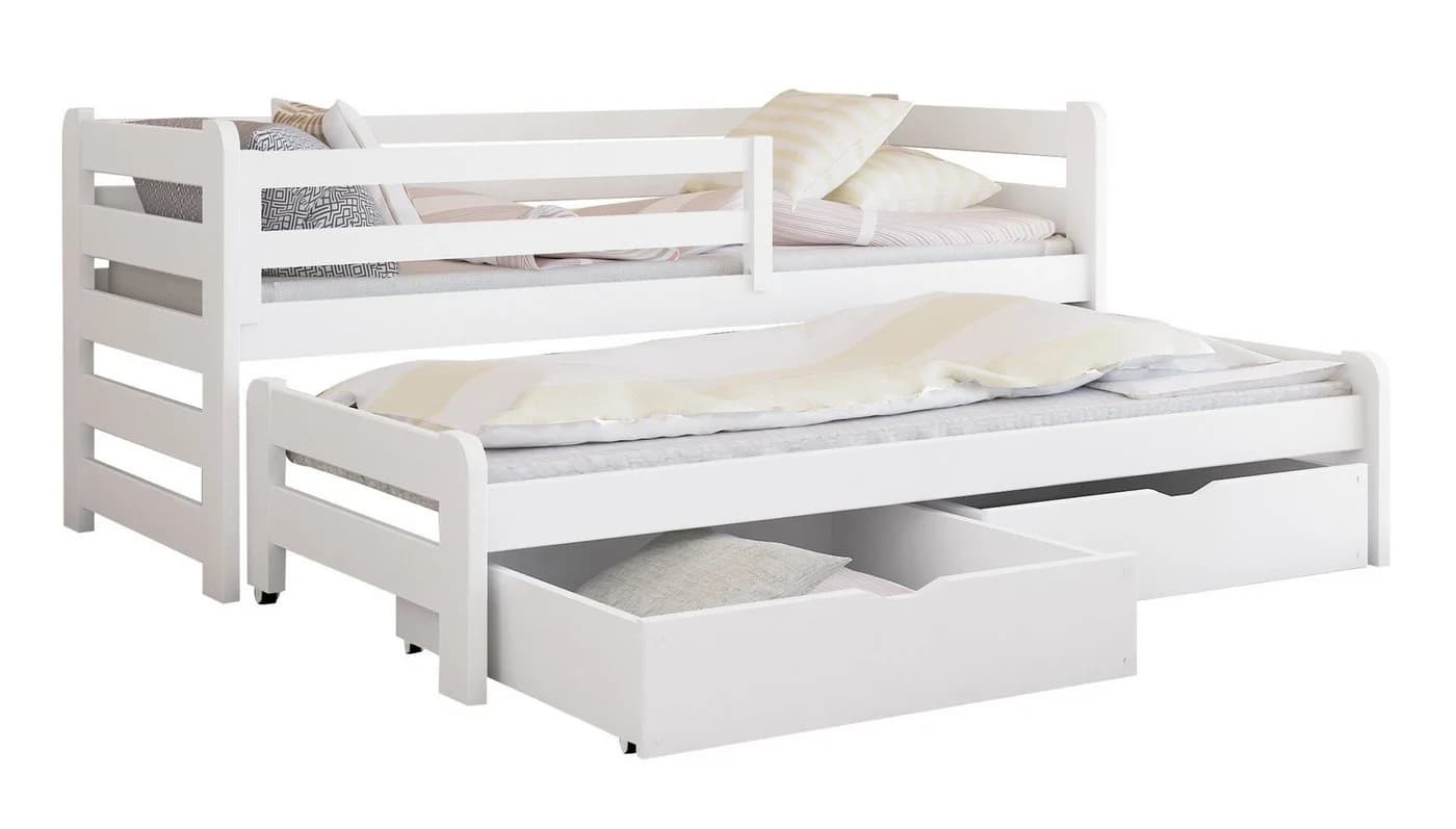 Kids Collective Jugendbett mit Gästebett und Schubladen Weiß