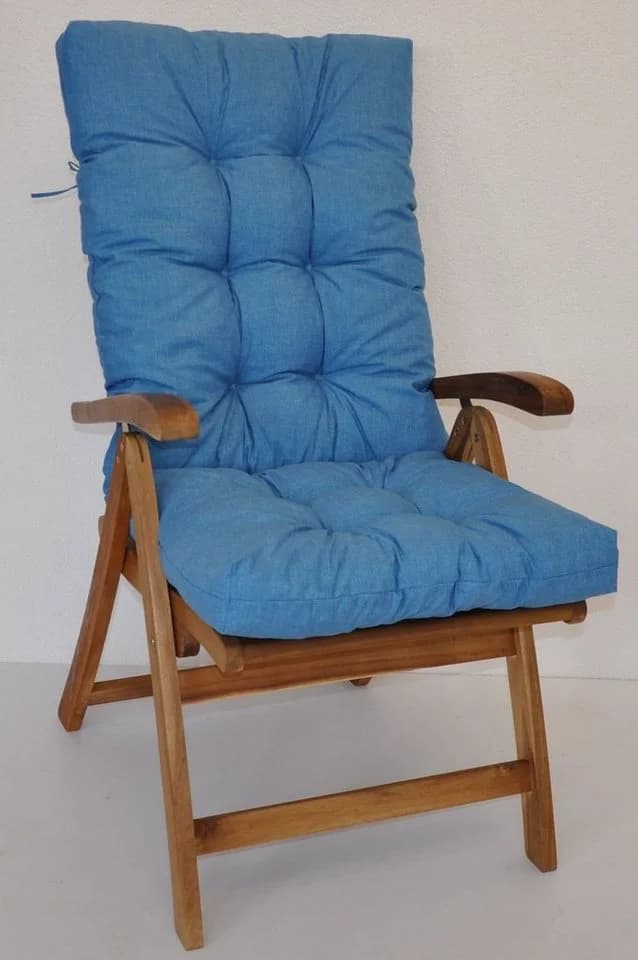 Rattani Hochlehnerauflage Sylva türkis 120x50 cm