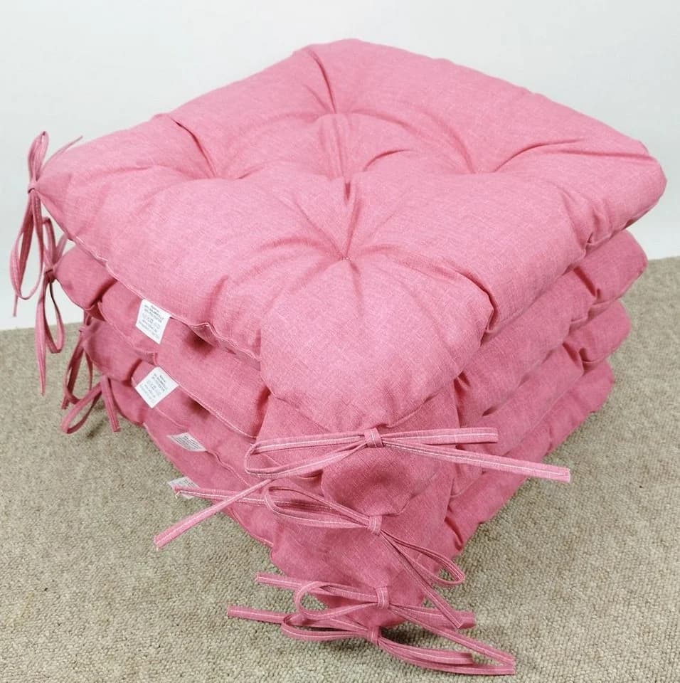 Rattani Stuhlkissen 4x Rosa antico Sitzkissen Klara