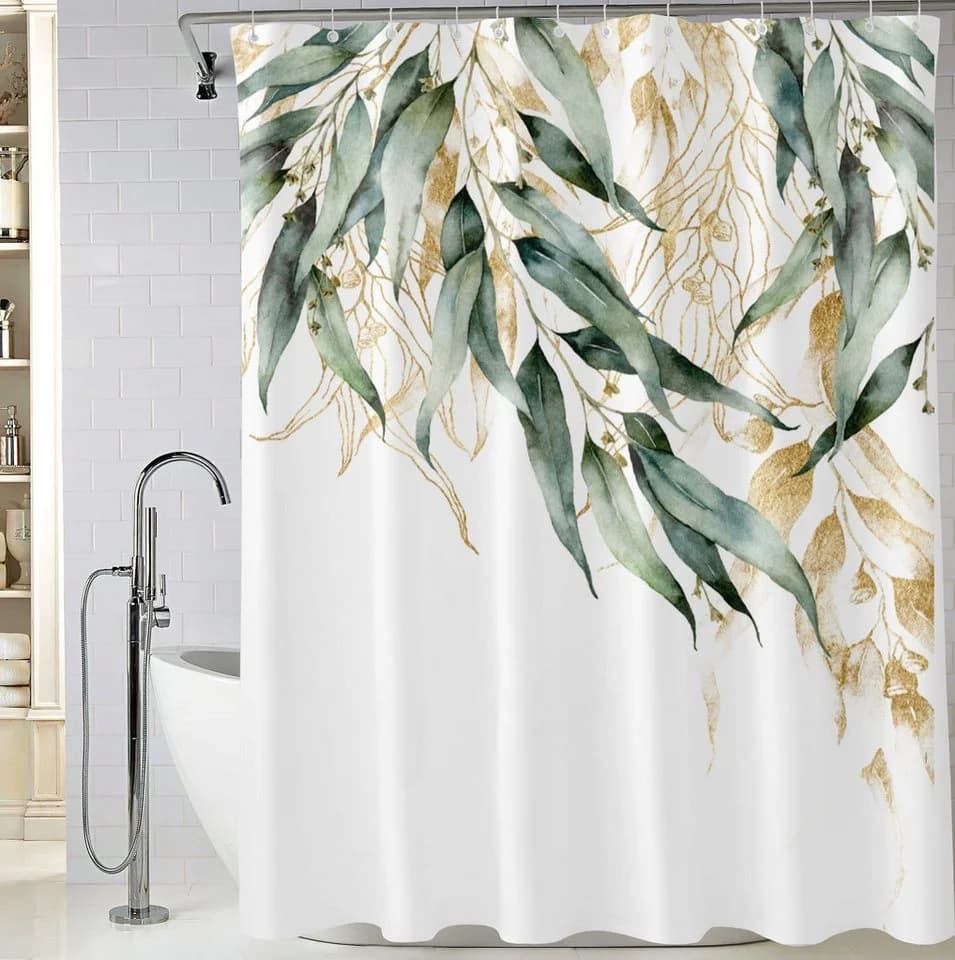 M&W DAS DESIGN Duschvorhang Shower curtains Anti schimmel Waschbar 180x200 Duschvorhang Grün