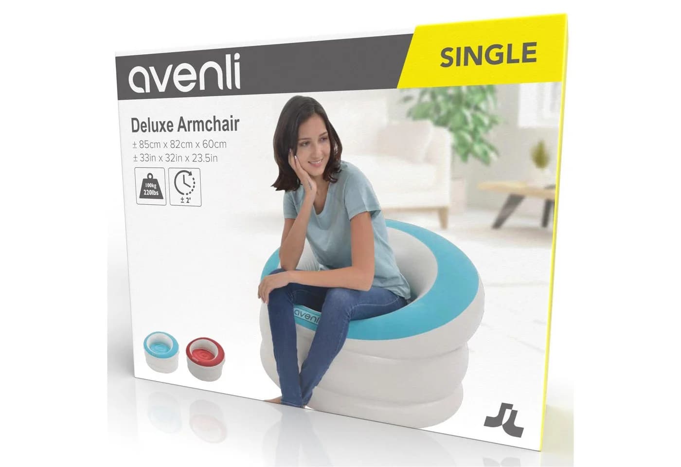 Avenli Luftsessel Aufblasbar Blau PVC Wasserabweisend