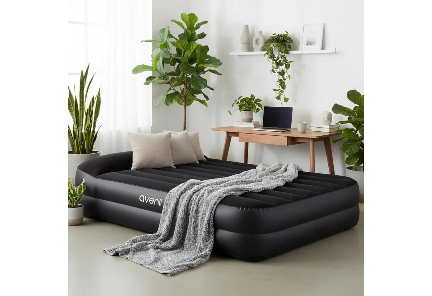 Avenli Luftbett mit Elektropumpe Queen-Size Schwarz