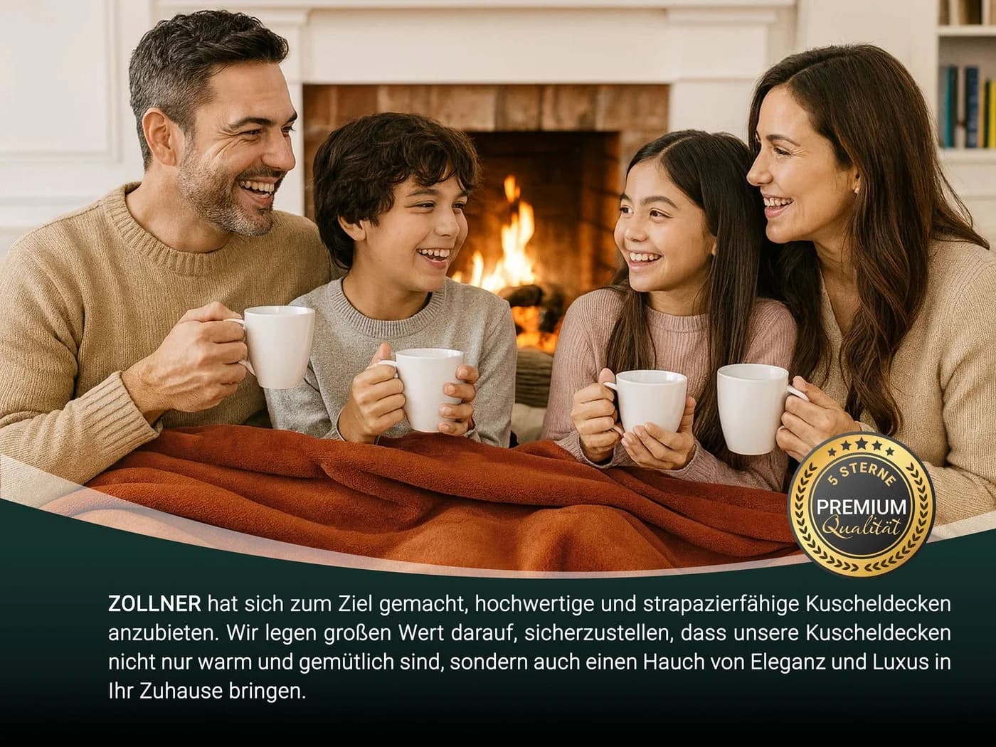 ZOLLNER Wohndecke 150x200 cm Polyester superflauschig