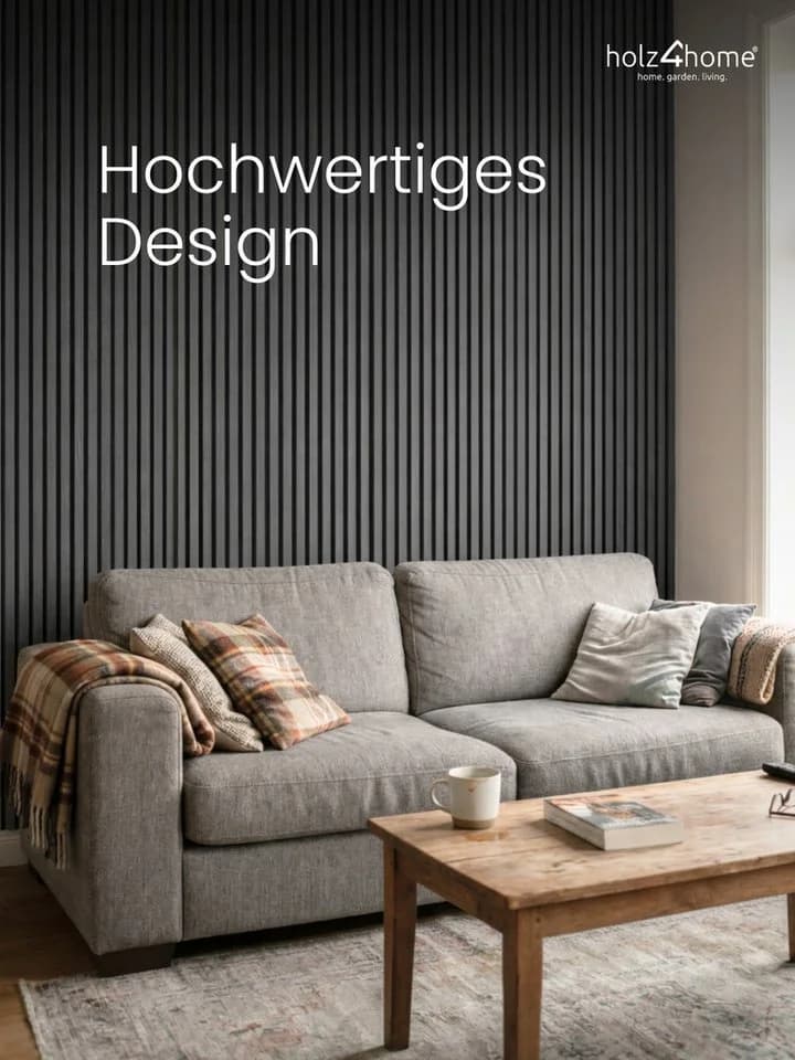 holz4home® Akustikpaneel Set 2-tlg. MDF Holzoptik Schwarz